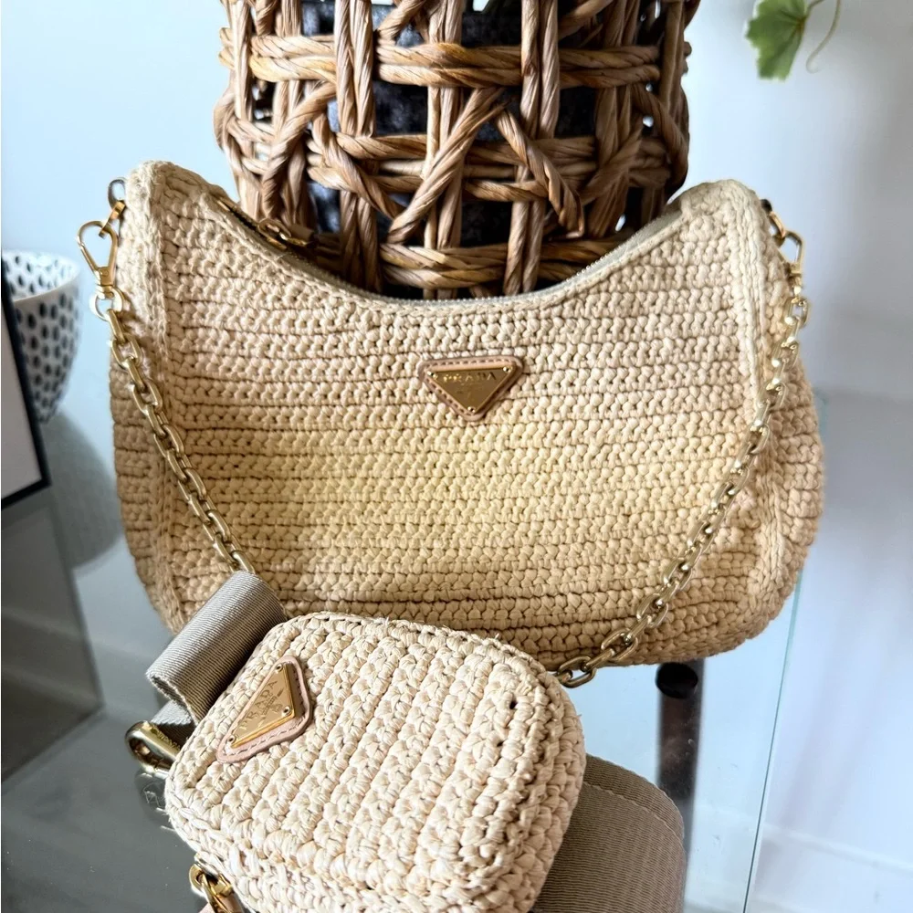 Prada Raffia Re-Edition - Picture 1 of 4